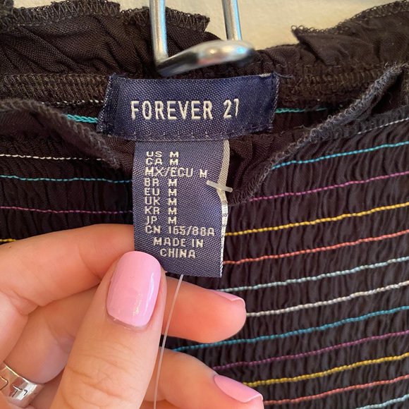 Forever 21 Rainbow Stripe Tube Dress - Picture 3 of 4